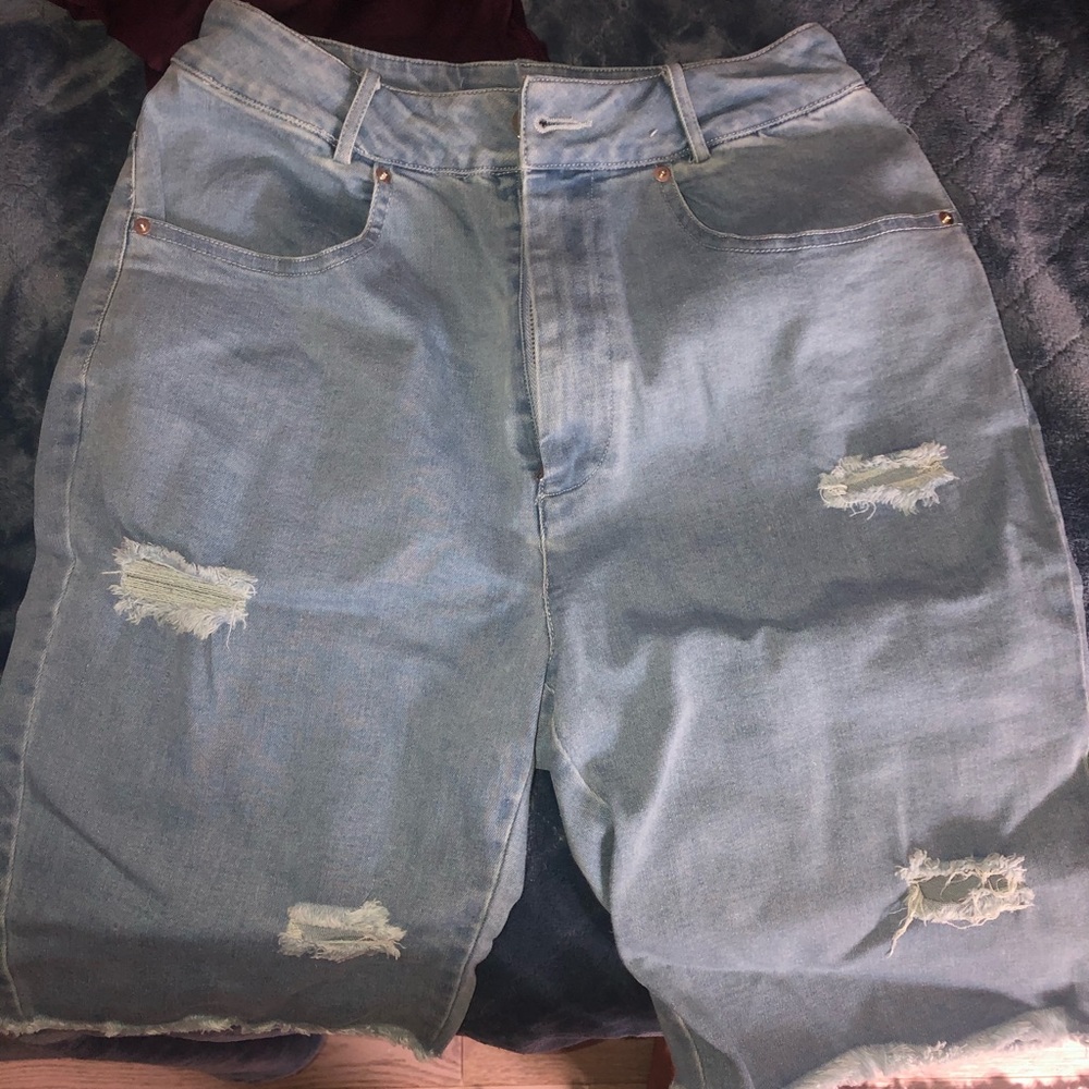 Denim shorts for women, long